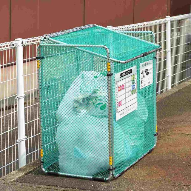ゴミ収集 ゴミステーション 560L 折りたたみ 幅90×奥行81×高さ90cm カラス断ノ助 大 （ ゴミ カラスよけ 収集ボックス ネット ボックス カレンダー付き からす カラス よけ カラスよけネット ゴミネット 折り畳み コンパクト ）_18