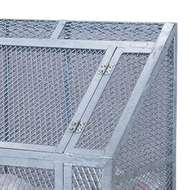業務用ゴミ箱 750L ダストBOX 幅150cm （ 法人限定 屋外用 ゴミ箱 扉 ゴミ 16袋分 収集ボックス 屋外ストッカー 収納庫 ゴミ置き場 ゴミ捨て 750リットル 大容量 中身が見える ダストボックス ごみ箱 日本製 ハンドル付き ）_4