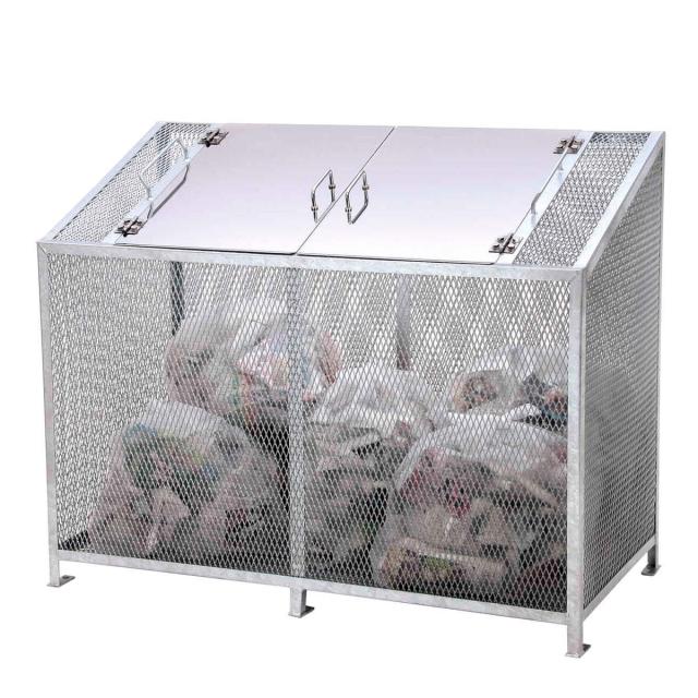 業務用ゴミ箱 450L ダストBOX-S ワイド （ 法人限定 幅120cm 屋外用 ゴミ箱 扉 ゴミ 10袋分 収集ボックス 屋外ストッカー 収納庫 ゴミ置き場 ゴミ捨て 450リットル 大容量 中身が見える ダストボックス ごみ箱 日本製 ハンドル付き ） 48,288円