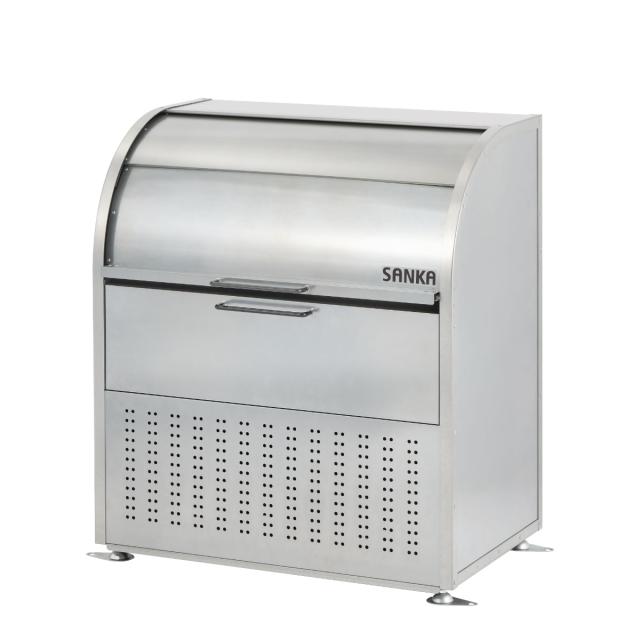 業務用ゴミ箱 360L ダストコ 900 （ 法人限定 屋外用 ゴミ箱 スライド蓋 ゴミ 8袋分 収集ボックス 屋外ストッカー 収納庫 ゴミ置き場 ゴミ捨て 360リットル 大容量 ふた付き ダストボックス ごみ箱 日本製 ハンドル付き ）