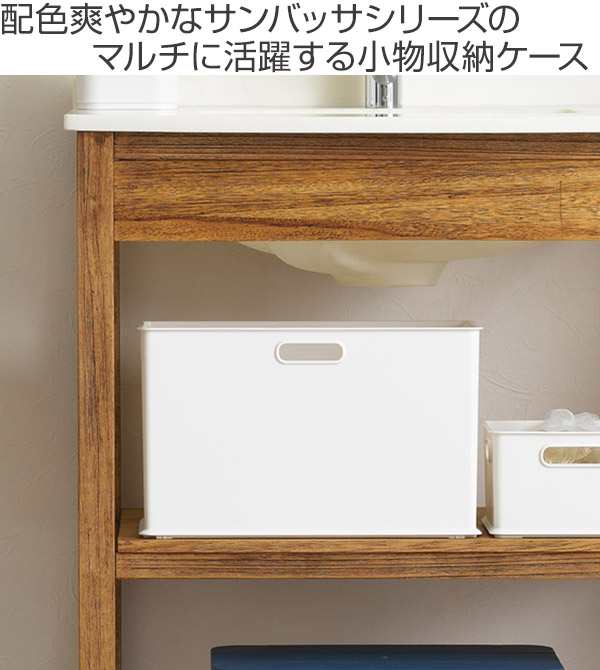 収納ケース L 約 幅40 奥行27 高さ24cm 白 ホワイト S W サンバッサ プラスチック 収納ボックス ケース カラーボックス インナーボの通販はau Pay マーケット リビングート