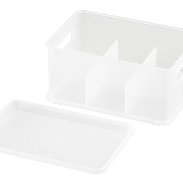 小物入れ 幅19 奥行13 高さ10cm インボックス ピコアト Lサイズ 仕切り フタ付き 収納 小物収納 プラスチック 小物ケース 収納ボッの通販はau Pay マーケット リビングート