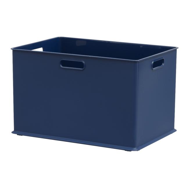 タッパーウェア　ネイビー　収納ボックス プラスチック製 楽天市場】やわらか収納ボックス ネイビー スリム深型 DCM : DCM