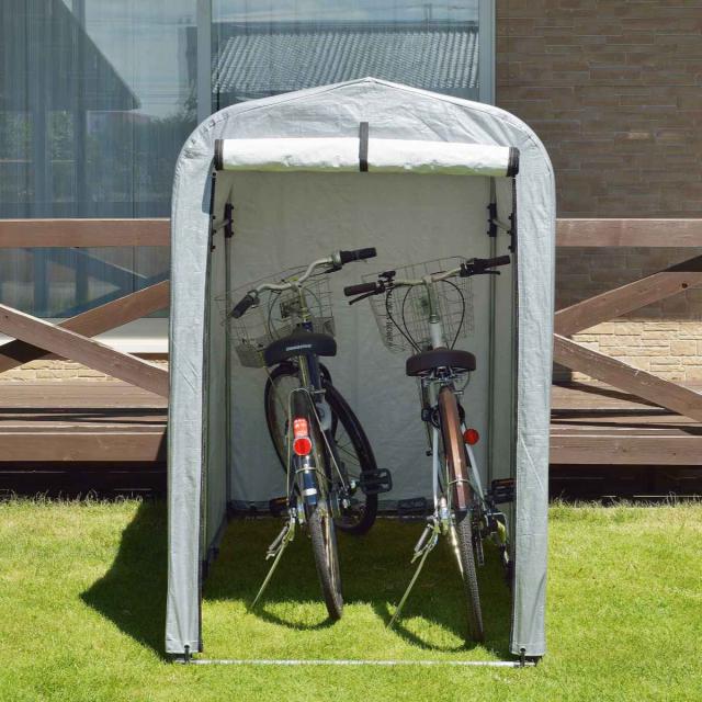 自転車置き場 サイクルハウス 2台用 簡易万能ガレージ 小 ポリエチレン