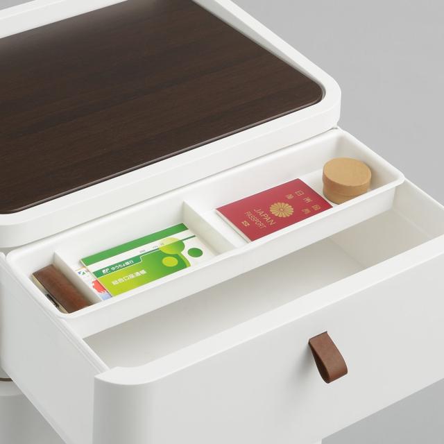 チェスト タンス リバーシブル 木製天板 アースホワイト 5段 幅54.5cm 完成品 日本製 （ 収納ケース プラスチック製 収納 引き出し 隠しトレー付き 衣類収納 リビング収納 衣装ケース 収納ボックス 収納チェスト ローチェスト ）_10