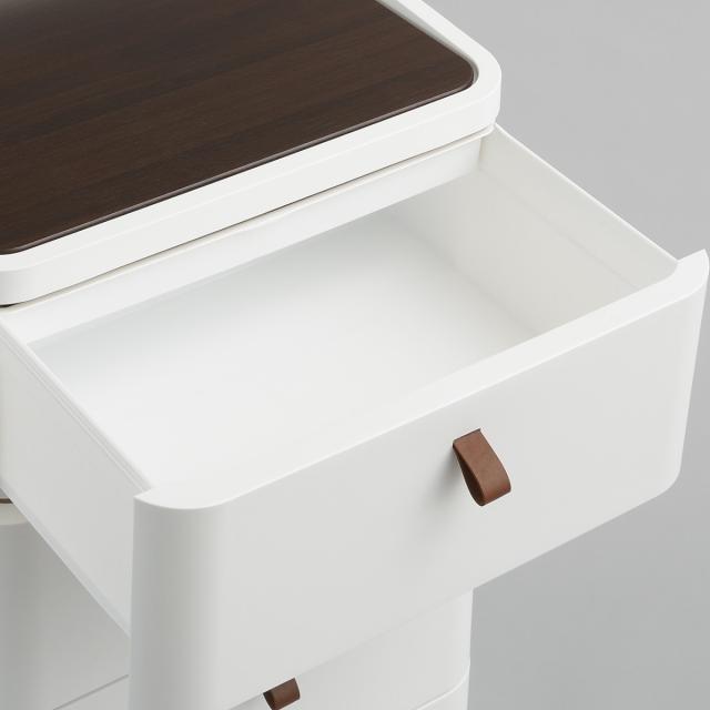チェスト タンス リバーシブル 木製天板 アースホワイト 5段 幅54.5cm 完成品 日本製 （ 収納ケース プラスチック製 収納 引き出し 隠しトレー付き 衣類収納 リビング収納 衣装ケース 収納ボックス 収納チェスト ローチェスト ）_12