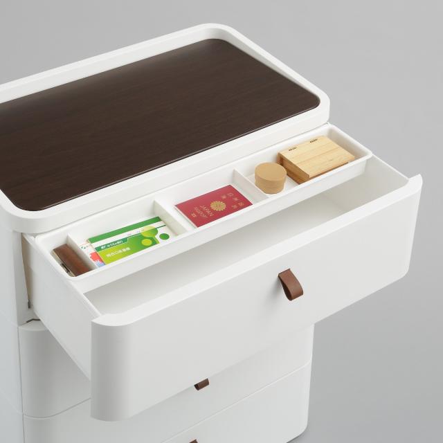 チェスト タンス リバーシブル 木製天板 アースホワイト 2段 幅72.5cm 完成品 日本製 （ 収納ケース プラスチック製 収納 引き出し 隠しトレー付き 衣類収納 リビング収納 衣装ケース 収納ボックス 収納チェスト ローチェスト ）