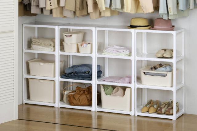 ラック 3段 収納棚 収納 カラーボックス 組立品 カタス 日本製