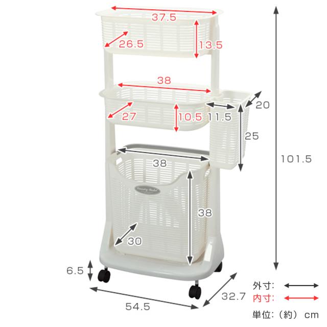 7MV5 ランドリーボックス ランドリーラック 3段 スリム 洗濯かご 脱衣か 7MV5 ランドリーボックス ランドリーラック 3段 スリム 洗濯かご