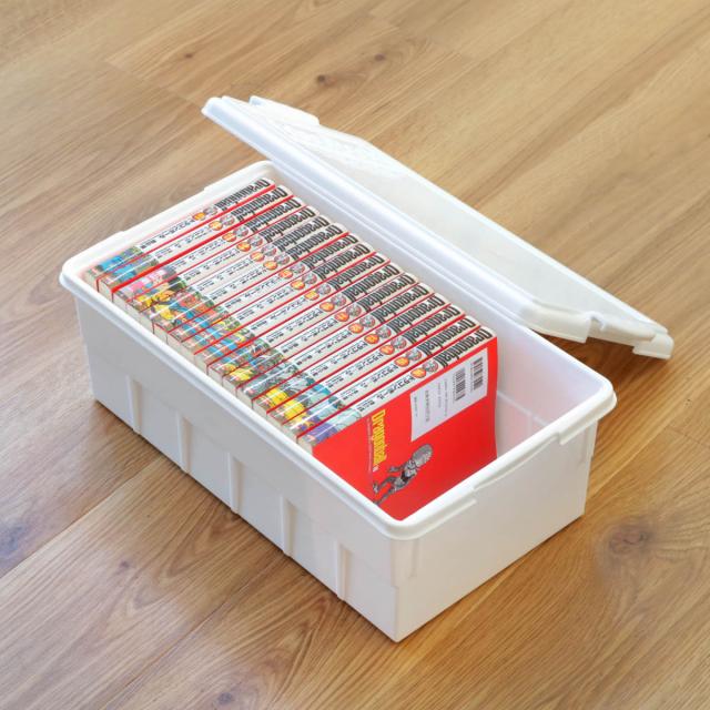 【4個】コミック ビデオ 収納ボックス 収納ケース ブックケース 4個セット 幅21.5×奥行45.5×高さ13.8cm 収納