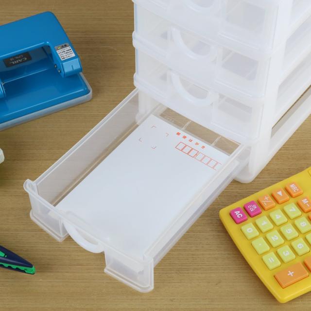 レターケース 幅13.5×奥行19.2×高さ26cm A6 5段 ハガキサイズ 収納