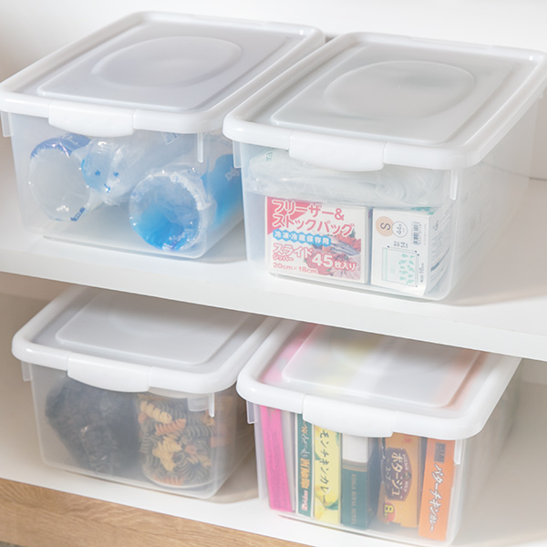 収納ケース 収納ボックス 20個 フタ付き プラスチック製 仕切り板　積み重ね可 楽天市場】収納ボックス 幅20×奥行35×高さ11cm ロックス 300S