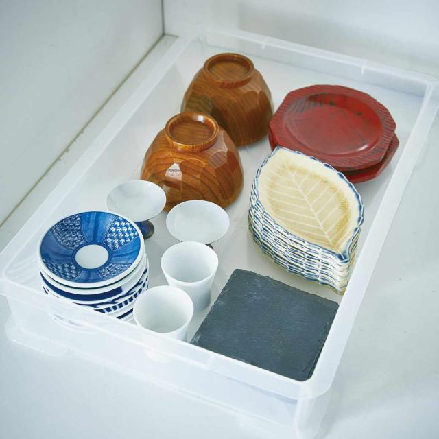 もち箱 フードテナー 本体2段 蓋1個 30×45cm レールトイ 収納