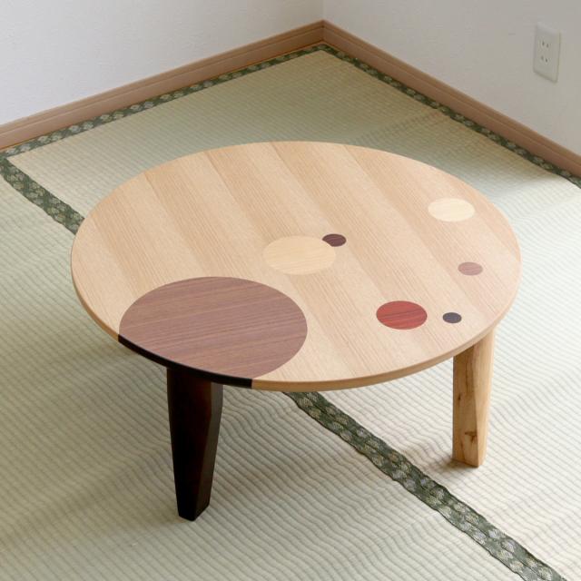 120×75cm【新品】天然木突板 ローテーブル 折りたたみ式 ちゃぶ台 楽天