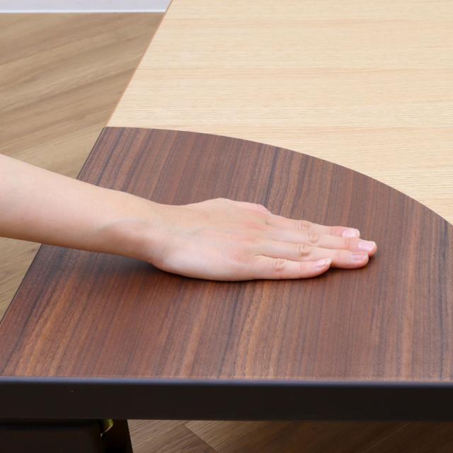 リビングテーブルナラ水玉象嵌135折りたたみ脚・日本製 リビング