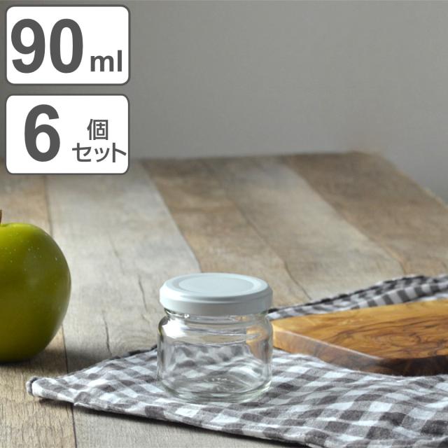 保存容器 ジャム瓶90 90ml 6個セット （ ガラス 密閉 日本製 保存ビン ガラス瓶 ジャム瓶 ガラス保存容器 ガラス容器 ガラス製保存容器 小物入れ キッチン用品 キッチン雑貨 ジャム壺 保存瓶 ）