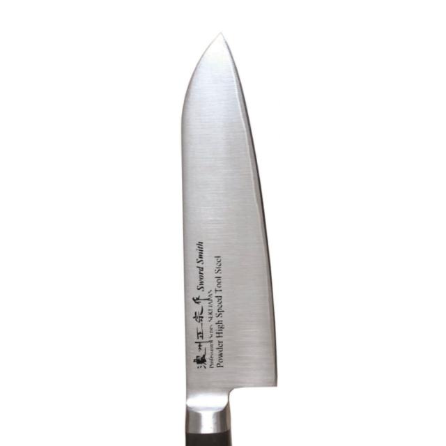 三徳包丁 刃渡り18cm 濃州正宗作 粉末ハイス鋼割込 日本製 （ 包丁 万能包丁 料理包丁 分化包丁 日本製 18センチ 粉末ハイス鋼 切れ味抜群 キッチンナイフ キッチンツール ）の通販は