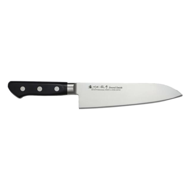 三徳包丁 刃渡り18cm 濃州正宗作 プロフェッショナル10A 日本製 （ 包丁 庖丁 万能包丁 三徳庖丁 文化包丁 日本製 18センチ AUS-10 切れ味抜群 長持ち 調理器具 キッチンナイフ ）_8