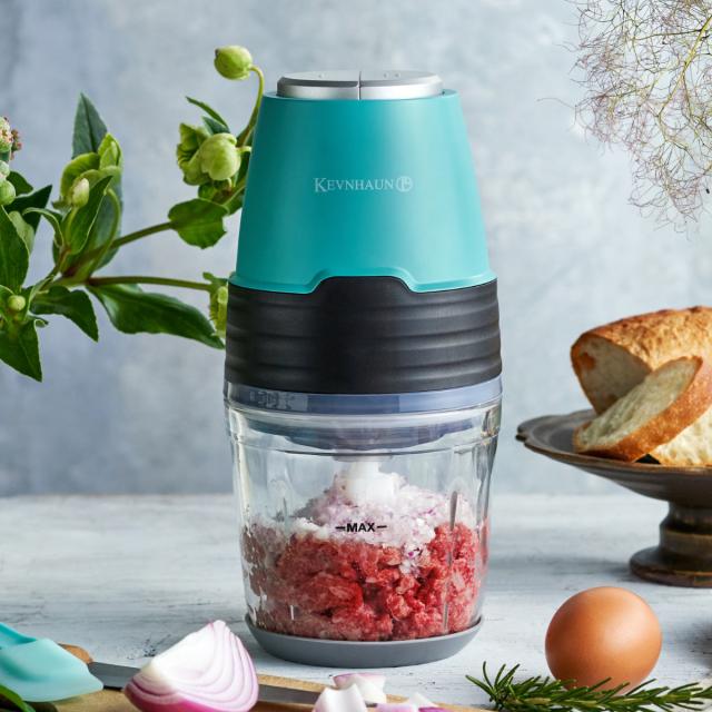 KEVNHAUN フードプロセッサー スパチュラ付き オールインワンカッター （ ケヴンハウン フードチョッパー フードカッター みじん切り器 調理家電 キッチン家電 みじん切り ガラス製 泡立て ホイップ 氷対応 ヘラ付き レシピ本付き ）