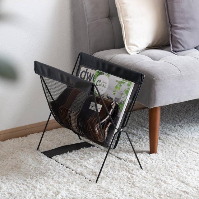 手荷物入れ レザー調ハンモック型 メッシュバスケット （ バスケット