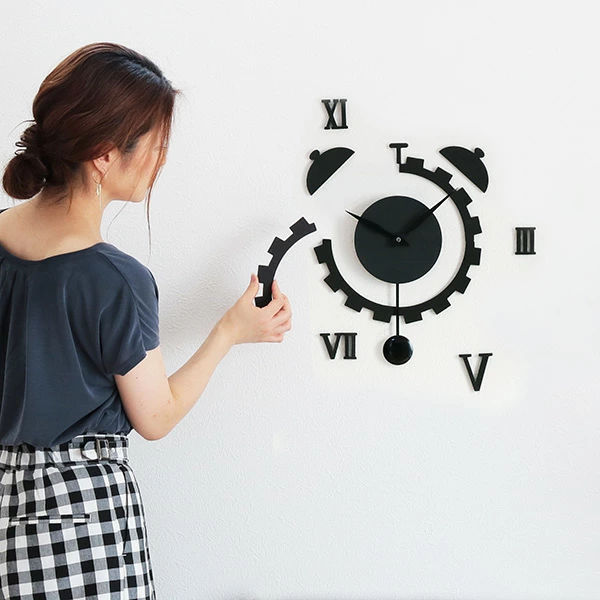 シンプルでおしゃれなDIYウォールクロック - 3Mシールを使用して壁掛け時計