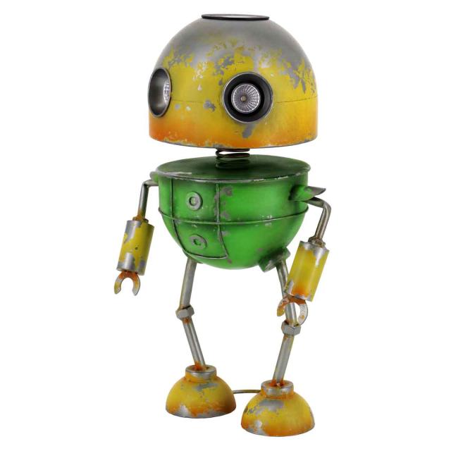 オーナメント ロボット 黄 （ 置物 オブジェ ガーデンオーナメント