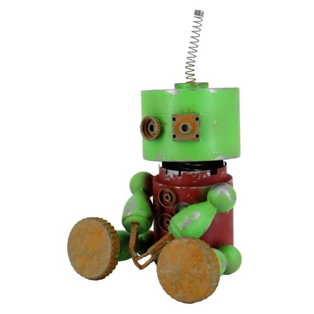 オーナメント ロボット 緑 （ 置物 オブジェ ガーデンオーナメント 庭 インテリア 雑貨 屋外 ガーデン雑貨 園芸 ガーデンインテリア ）