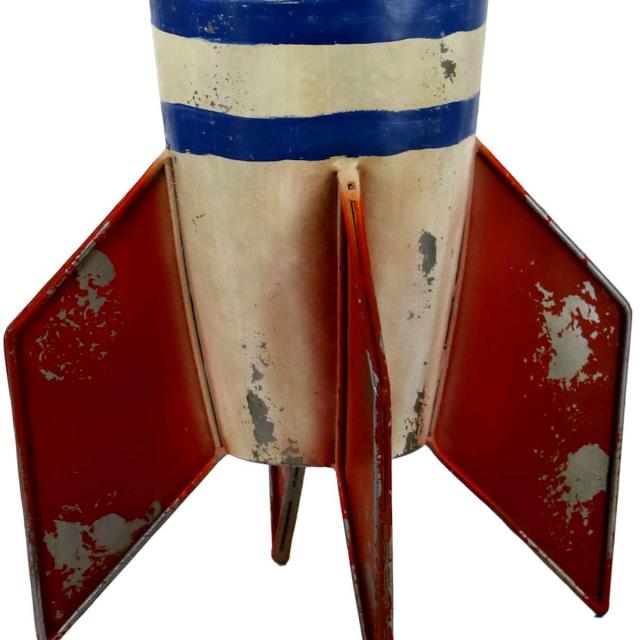 オーナメント ロケット （ 置物 オブジェ ガーデンオーナメント 光る 自動点灯 庭 インテリア 雑貨 屋外 ガーデン雑貨 園芸 ガーデンインテリア ソーラーライト付き 太陽光 ライト ）_3