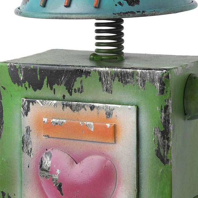 ガーデンオーナメント ロボット ブルー （ 置物 オブジェ ガーデン オーナメント 庭 インテリア 雑貨 屋外 ガーデン雑貨 園芸 ガーデンインテリア ）_2