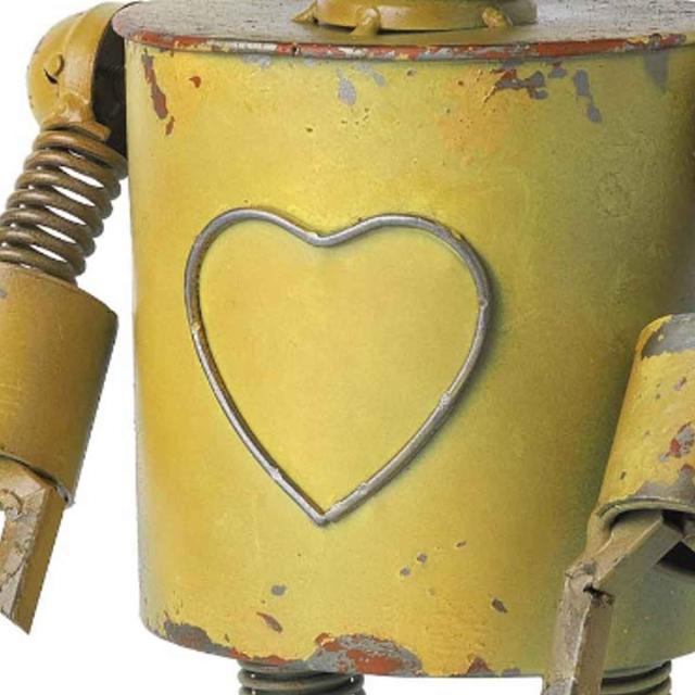 ガーデンオーナメント ロボット イエロー （ 置物 オブジェ ガーデン