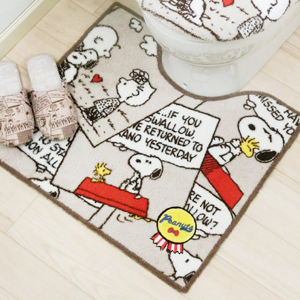 トイレマット スヌーピー Snピーナッツコミック 約55 60cm アイボリー トイレ マット トイレ用 洗える 滑り止め 55 60 長さ55 幅60 の通販はau Wowma お弁当グッズのカラフルbox