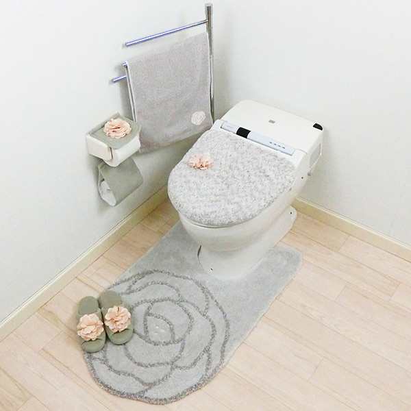 トイレマット SDSドゥースロゼ 耳長 95×55cm （ 送料無料 トイレ 耳長ロングマット トイレタリー ローズ バラ 薔薇 トイレ用品  トイレグ｜au PAY マーケット