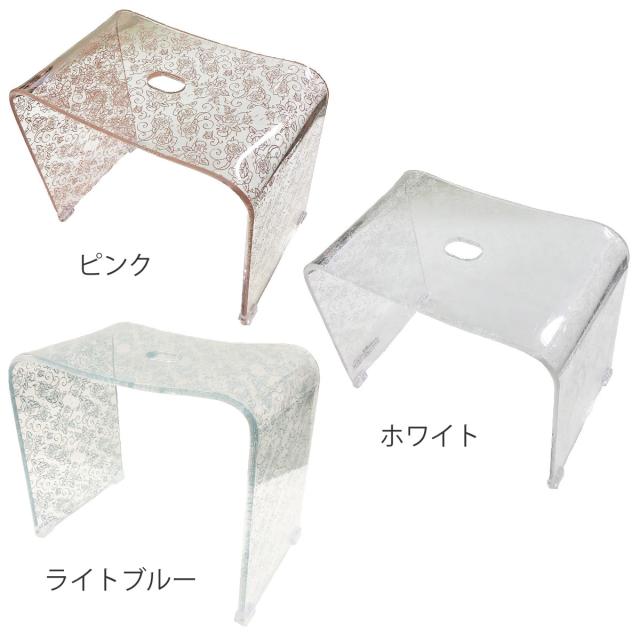 風呂椅子 座面高さ 35cm クリアローズ LLサイズ （ 風呂 椅子 バス