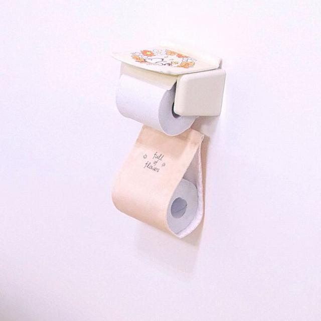 スヌーピー 花いっぱい ペーパーホルダーカバー （ トイレットペーパー
