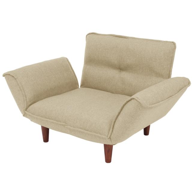 ソファ 1人掛け 幅88cm ダリアン カウチソファ デニム調 （ ソファー コンパクト リクライニング 一人掛け ファブリック ポケットコイル シンプル 北欧風 モダン 日本製 完成品 ）の通販は