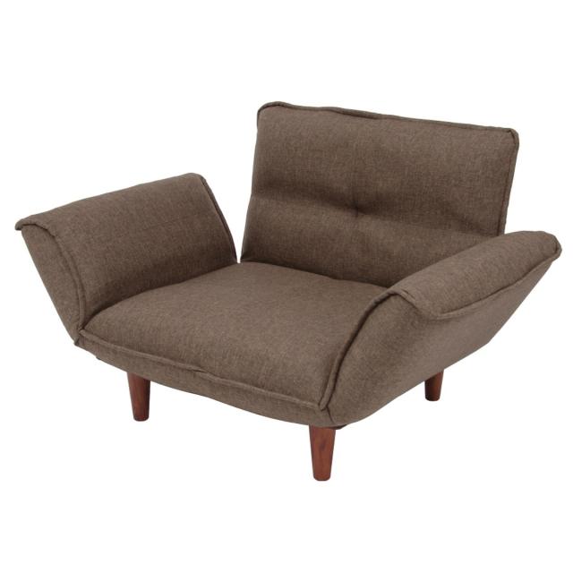 ソファ 1人掛け 幅88cm ダリアン カウチソファ デニム調 （ ソファー コンパクト リクライニング 一人掛け ファブリック ポケットコイル シンプル 北欧風 モダン 日本製 完成品 ）の通販は