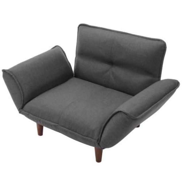 ソファ 1人掛け 幅88cm ダリアン カウチソファ デニム調 （ ソファー コンパクト リクライニング 一人掛け ファブリック ポケットコイル シンプル 北欧風 モダン 日本製 完成品 ）の通販は