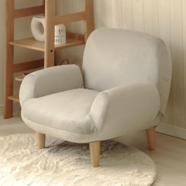 ソファ 1人掛け 幅76cm コンパクト SUICA （ ソファー 脚付き 一人掛け リビングソファ 座面幅広 あぐら リクライニング 14段階 肘掛け 日本製 完成品 ポケットコイル 可愛い ファブリック ふわふわ ローソファ アームソファ ）