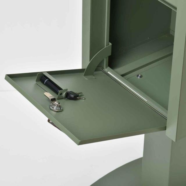 ポスト 宅配BOX付ポストスタンド U.S. （ 郵便ポスト 宅配 ボックス 一戸建て用 据え置き 置き配用ボックス 郵便 郵便受け デザインポスト 鍵 2段 宅配BOX ポスト一体型 スタンド 戸建 屋外 メールボックス 小型 おしゃれ ）