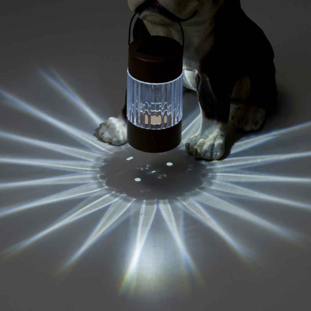 置物 ブルドッグ ソーラーオーナメント 庭 （ LED イヌ 犬 ワンコ ガーデンライト オブジェ オーナメント ガーデンオブジェ ソーラーライト ソーラー センサーライト 屋外照明 玄関照明 玄関ライト 屋外 ソーラー充電 ）_4