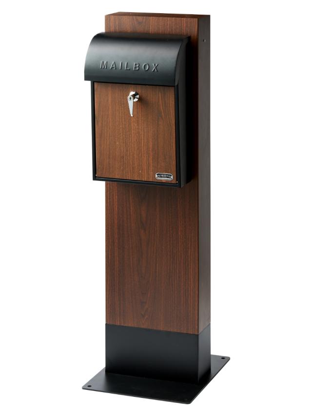ポストスタンド GALVA ウォールナット （ ポスト専用スタンド ポスト用スタンド スタンド ポスト 郵便受け 新聞受け メールボックス 自立式 置き型 一戸建て 屋外 玄関 スタンドのみ 脚 台 ）_6