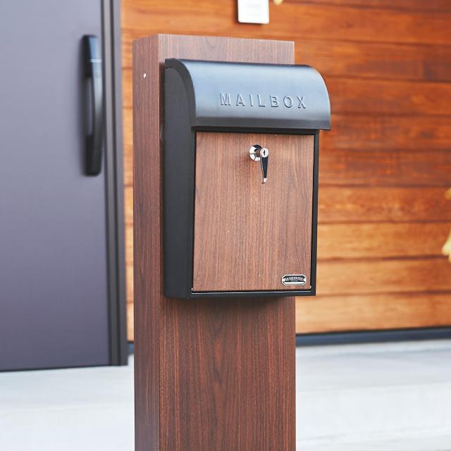 ポストスタンド GALVA ウォールナット （ ポスト専用スタンド ポスト用スタンド スタンド ポスト 郵便受け 新聞受け メールボックス 自立式 置き型 一戸建て 屋外 玄関 スタンドのみ 脚 台 ）_7