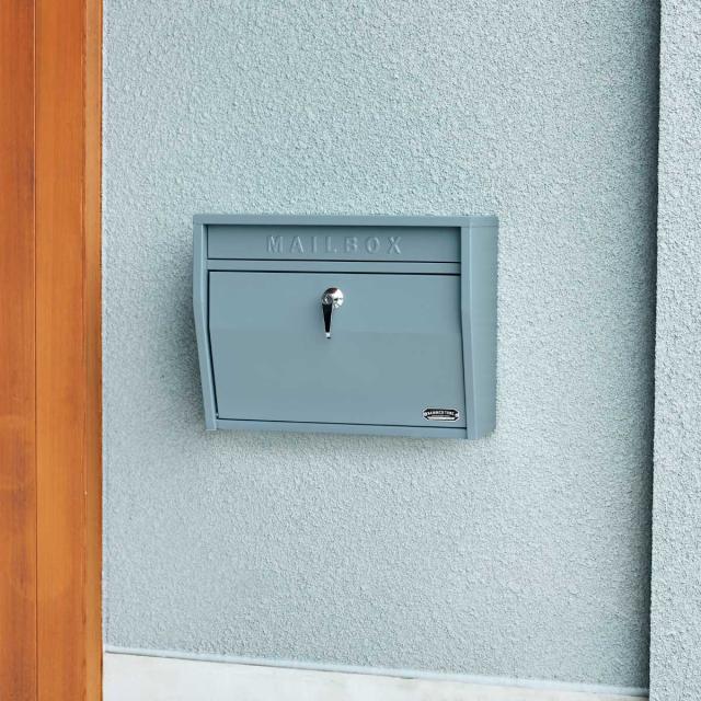 郵便ポスト 壁掛けポスト ハンマートーン （ ポスト 壁掛け 郵便 郵便受け デザインポスト 鍵付き 新聞受け メールボックス 横型 鍵 一戸建て 屋外 玄関 壁 本体 ハンドル 木目 A4 おしゃれ ）_11