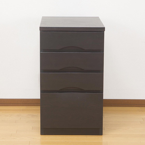 キャビネット 幅42×奥行45cm タモ 引き出し4段 （ ワゴン デスク サイドチェスト 収納 デスクチェスト サイドキャビネット 引出し 四段 デスクキャビネット ）_5