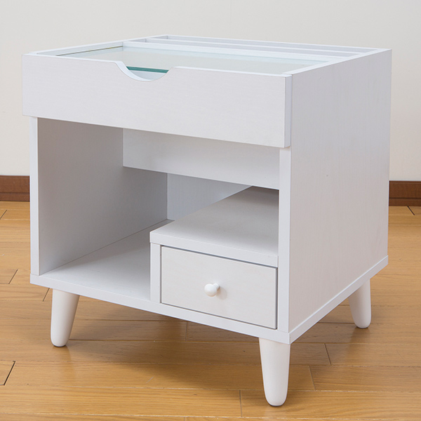 ガラストップ ガラス天板 サイドテーブル メッキ マガジンラック 送料