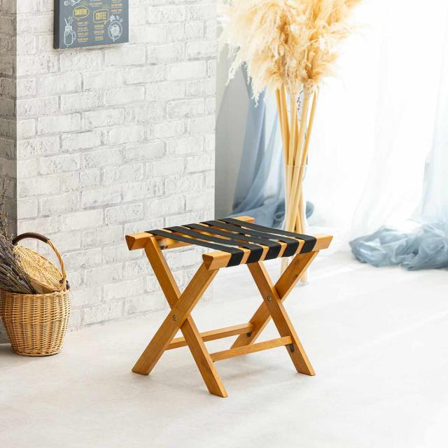 バゲージラック 幅50cm 折り畳み 荷物置き 木製 収納 ラック