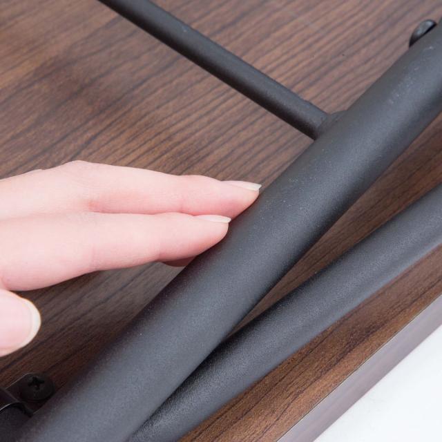 センターテーブル 折りたたみ 幅75cm （ ローテーブル リビングテーブル 折りたたみテーブル 収納棚 コンパクト 小さい 四角 木目調 スチール脚 おしゃれ 完成品 ）_11