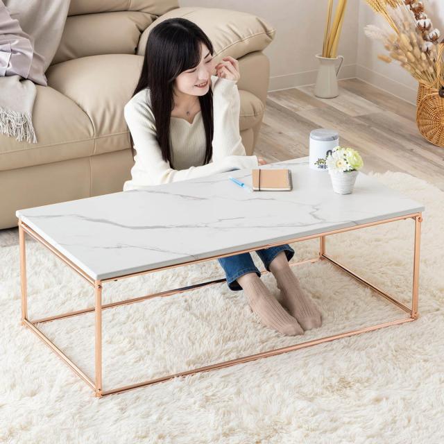 大理石テーブル ゴールド脚 不規則形　KARE LOWYA ローテーブル 丸テーブル テーブル ラウンドテーブル