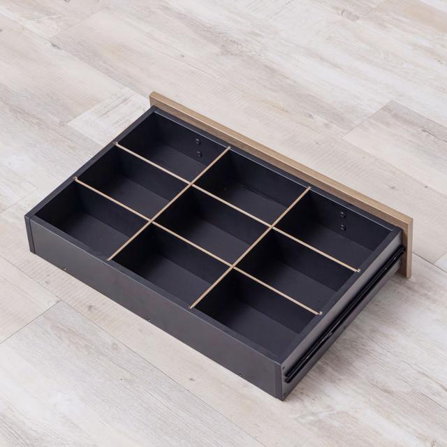 キャビネット 幅60cm ガラス天板 木目調 オープンラック （ アクセサリー 時計 化粧品 コレクションケース 収納棚 コスメ 香水 ディスプレイ リビング収納 おしゃれ ）_11