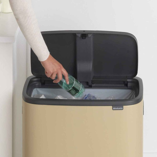 brabantia ブラバンシア ゴミ箱 BO タッチビン 60L ふた付き ミネラルコンクリートグレー （ ごみ箱 キッチン ダストボックス フタ付き 